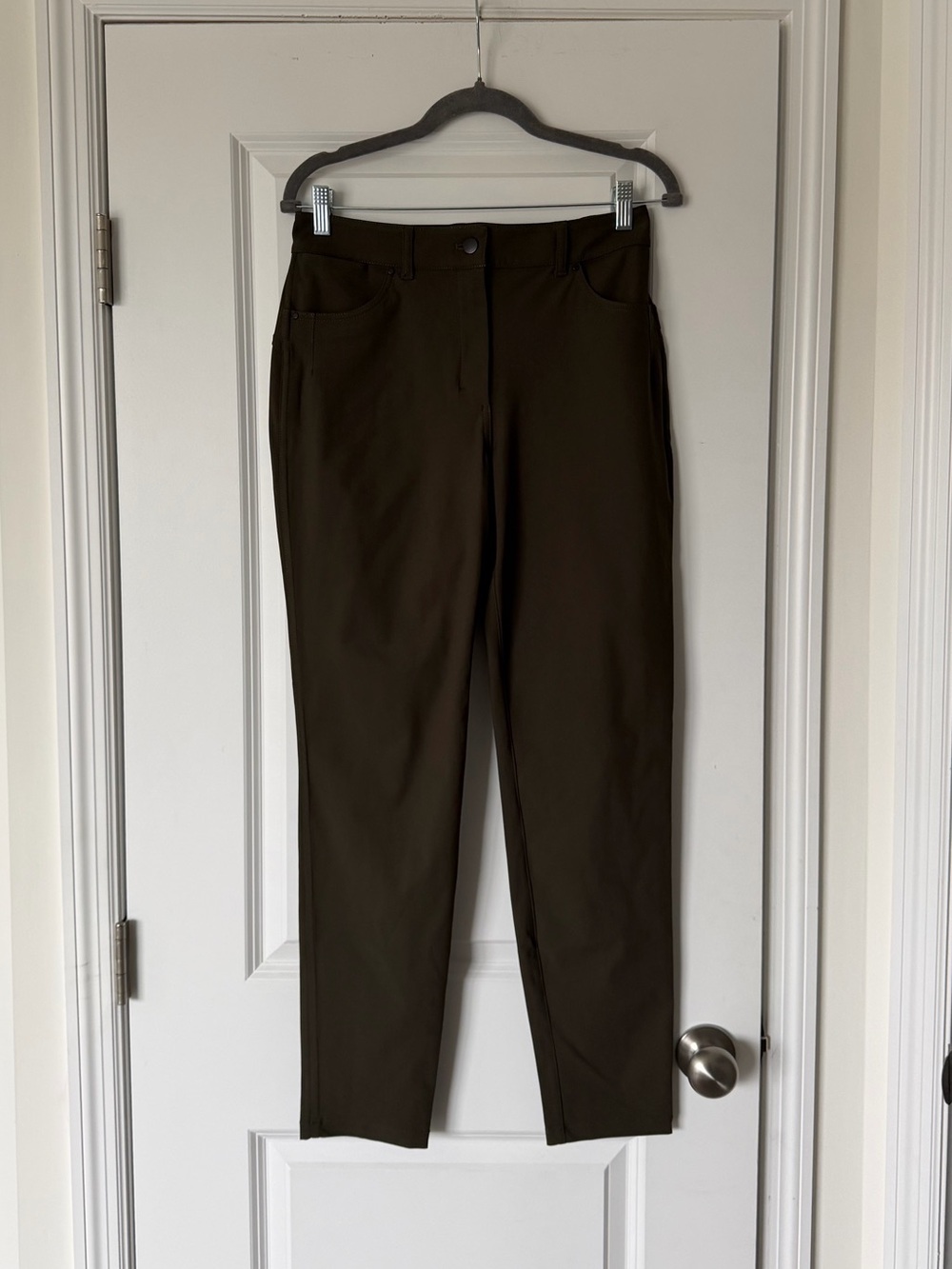 lululemon athletica City Sleek Olive Green 5 Pocket Slim-Fit Skinny Pants